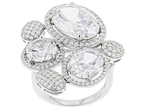 Photo of Bella Luce® 19.14ctw  Rhodium Over Sterling Silver Ring (11.41ctw DEW) - Size 10