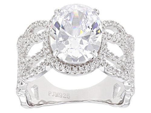 Photo of Bella Luce® 8.53ctw Rhodium Over Sterling Silver Ring (3.66ctw DEW) - Size 8