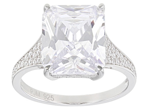 Photo of Bella Luce® 10.59ctw Rhodium Over Sterling Silver Ring (6.30ctw DEW) - Size 10