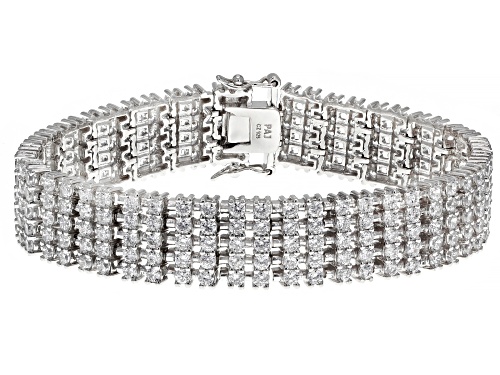 Bella Luce ® 19.58ctw Rhodium Over Silver Sterling Silver Tennis Bracelet (10.00ctw DEW) - Size 7.25