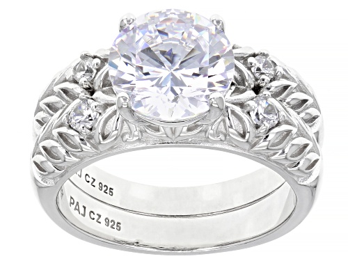 Photo of Bella Luce ® 4.57ctw Rhodium Over Sterling Silver Ring With Band (2.96ctw DEW) - Size 8