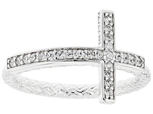 Photo of Bella Luce ® 0.38ctw Rhodium Over Sterling Silver Cross Ring (0.24ctw DEW) - Size 7