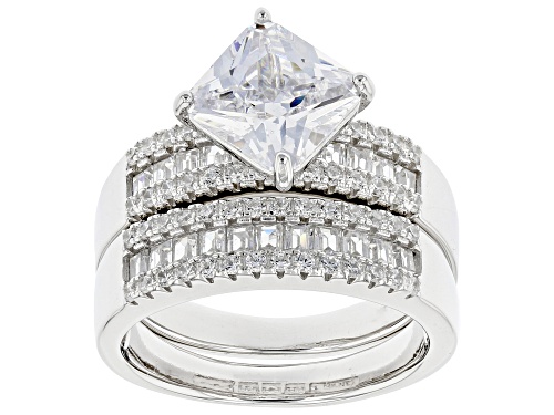 Photo of Bella Luce ® 5.70ctw Rhodium Over Sterling Silver Ring With Band (4.22ctw DEW) - Size 12