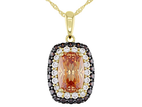 Photo of Bella Luce ® 7.92ctw Champagne, Mocha, And White Diamond Simulants Eterno™ Yellow Pendant With Chain