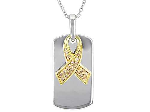 Photo of Bella Luce®Champagne Diamond Simulant Rhodium Over Silver And Eterno™ Yellow Pendant With Chain