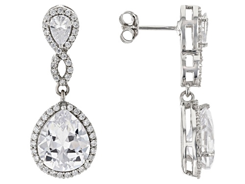 Photo of Bella Luce ® 17.90ctw White Diamond Simulant Rhodium Over Sterling Silver Earrings (8.66ctw DEW)