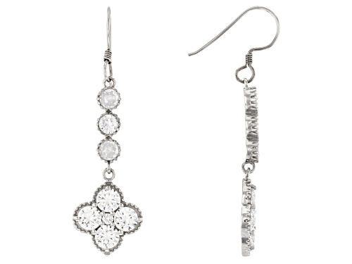 Photo of Bella Luce ® 8.29ctw Rhodium Over Sterling Silver Flower Drop Earrings (4.76ctw DEW)