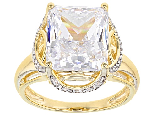 Photo of Bella Luce ® 12.04ctw Eterno™ Yellow And Rhodium Over Silver Ring (6.10ctw DEW) - Size 9