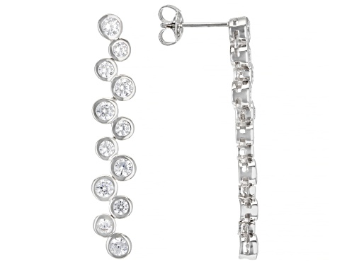 Photo of Bella Luce ® 3.79ctw White Diamond Simulant Rhodium Over Sterling Silver Earrings (2.24ctw DEW)