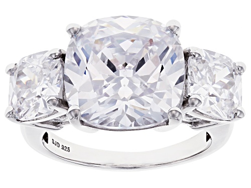 Photo of Bella Luce ® 17.80ctw White Diamond Simulant Platinum Over Sterling Silver Ring (9.40ctw DEW) - Size 8