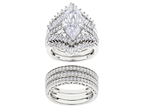 Photo of Bella Luce ® 11.91ctw Rhodium Over Sterling Silver Ring With Bands (6.45ctw DEW) - Size 10
