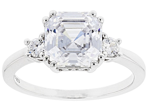 Photo of Bella Luce ® 4.68ctw Rhodium Over Sterling Silver Asscher Cut Ring (3.23ctw DEW) - Size 10