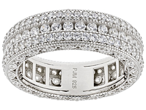 Photo of Bella Luce ® 3.53ctw White Diamond Simulant Rhodium Over Sterling Silver Band Ring (1.74ctw DEW) - Size 8