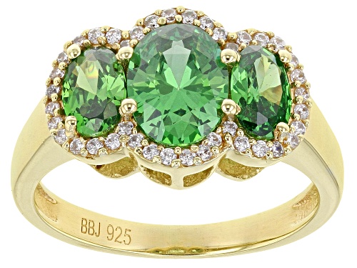 Photo of Bella Luce ® 3.68ctw Emerald And White Diamond Simulants Eterno™ Yellow Ring - Size 10