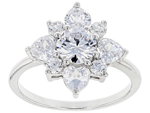 Photo of Bella Luce ® 3.60ctw White Diamond Simulant Rhodium Over Sterling Silver Ring (2.18ctw DEW) - Size 10