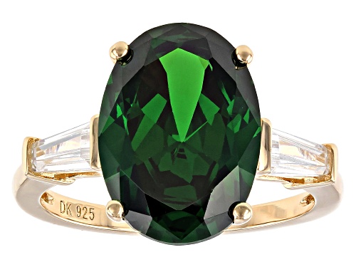Photo of Bella Luce® 10.77ctw Emerald and White Diamond Simulants Eterno™ Yellow Ring - Size 7
