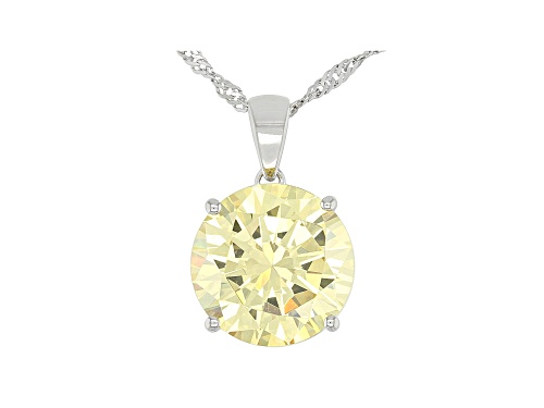 Photo of Bella Luce ® 15.10ctw Canary And White Diamond Simulants Rhodium Over Silver Pendant With Chain