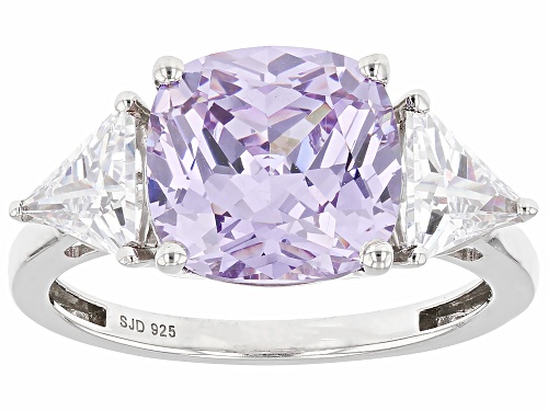 Photo of Bella Luce® 9.50ctw Lavender And White Diamond Simulants Platinum Over Silver Ring (5.27ctw DEW) - Size 12