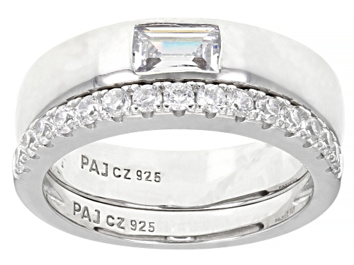 Photo of Bella Luce ® 1.03ctw White Diamond Simulant Rhodium Over Sterling Silver Band Rings (0.60ctw DEW) - Size 10