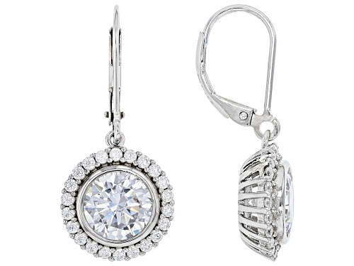Photo of Bella Luce ® 8.01ctw White Diamond Simulant Rhodium Over Sterling Silver Earrings (4.74ctw DEW)