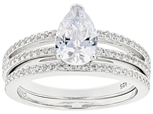 Photo of Bella Luce ® 2.85ctw White Diamond Simulant Rhodium Over Silver Ring With Band (1.63ctw DEW) - Size 8