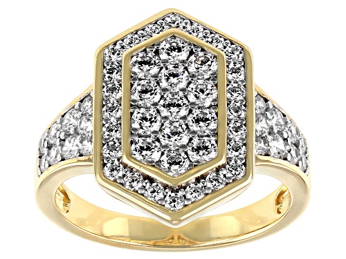 Bella Luce ® 2.60ctw Eterno™ Yellow And Rhodium Over Sterling Silver Ring (1.10ctw DEW) - Size 5