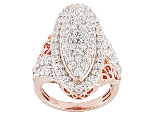 Bella Luce ® 4.81ctw Diamond Simulant Round Eterno ™ Rose Ring (2.28ctw Dew) - Size 5