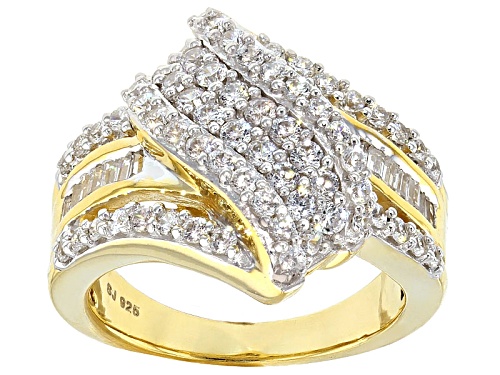 Bella Luce ® 2.60ctw Diamond Simulant Round & Baguette Eterno ™ Yellow Ring (1.68ctw Dew) - Size 5