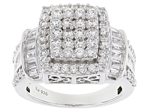 Photo of Bella Luce ® 4.05ctw Diamond Simulant Rhodium Over Sterling Silver Ring (2.43ctw Dew) - Size 5