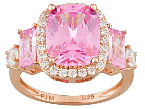 Bella Luce ® 5.75ctw Pink & White Diamond Simulant Eterno ™ Rose Ring (5.21ctw Dew) - Size 12