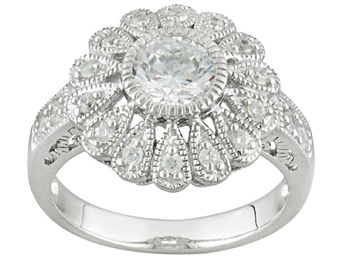 Bella Luce ® 1.90ctw Rhodium Over Sterling Silver Ring (1.13ctw Dew ...