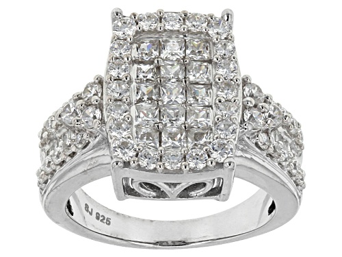 Photo of Bella Luce ® 3.48ctw Diamond Simulant Rhodium Over Sterling Silver Ring (2.10ctw Dew) - Size 6
