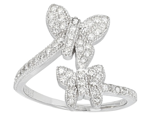 Bella Luce ® 0.57ctw Rhodium Over Sterling Silver Butterfly Ring (0.28ctw DEW) - Size 7