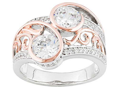 Bella Luce ® 3.54ctw Rhodium Over Sterling Silver And Eterno ™ Rose Ring (2.18ctw Dew) - Size 12