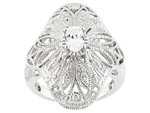 Bella Luce ® .91ctw Rhodium Over Sterling Silver Ring (.53ctw Dew) - Size 5