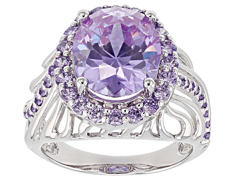 Photo of Bella Luce ® 10.02ctw Lavender Diamond Simulant Rhodium Over Sterling Silver Ring - Size 5