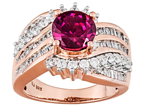 Photo of Bella Luce ® 4.66ctw Ruby & White Diamond Simulants Eterno ™ Rose Ring - Size 7