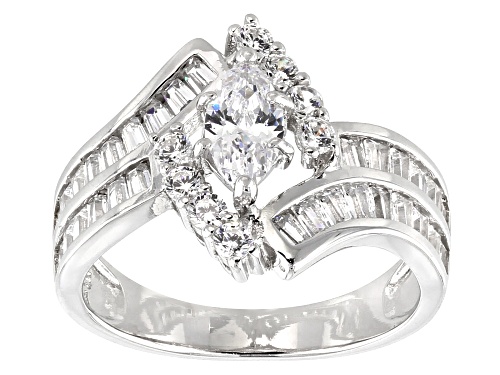 Bella Luce ® 2.38ctw Rhodium Over Sterling Silver Ring (1.17ctw Dew) - Size 12