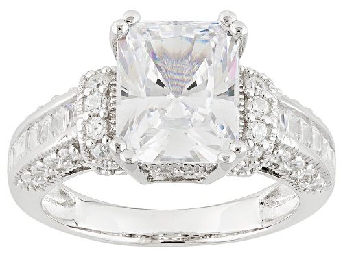 Photo of Bella Luce ® 7.68ctw White Diamond Simulant Rhodium Over Sterling Silver Ring (4.64ctw Dew) - Size 10