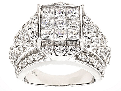 Photo of Bella Luce ® 5.97ctw Diamond Simulant Rhodium Over Sterling Silver Ring (3.30ctw Dew) - Size 5