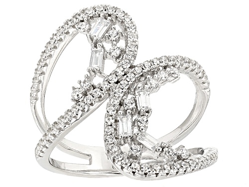 Photo of Bella Luce ® .92ctw Rhodium Over Sterling Silver Ring (.49ctw Dew) - Size 5