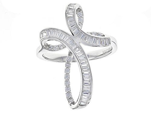 Photo of Bella Luce ® 1.52ctw White Diamond Simulant Rhodium Over Sterling Silver Ring (1.05ctw Dew) - Size 12