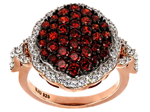 Photo of Bella Luce ® 3.74ctw Red & White Diamond Simulant Eterno ™ Rose Ring (1.47ctw Dew) - Size 9