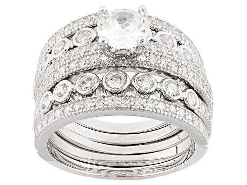 Bella Luce ® 3.92ctw Rhodium Over Sterling Silver Ring (2.26ctw Dew) - Size 12