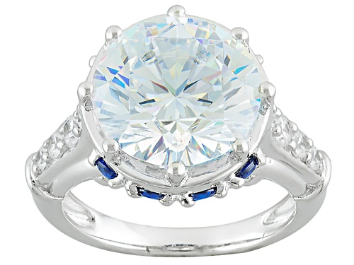 Photo of Bella Luce ® 14.28ctw White Diamond & Tanzanite Simulants Rhodium Over Sterling Silver Ring - Size 10
