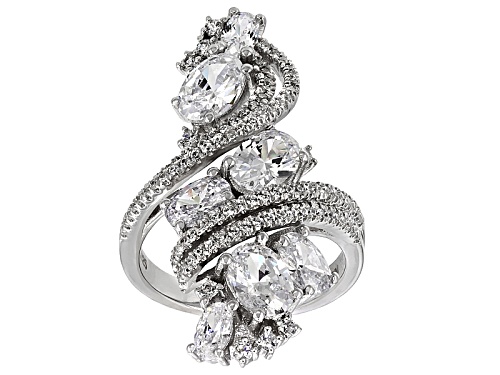 Bella Luce ® 7.99ctw Rhodium Over Sterling Silver Ring (4.76ctw Dew) - Size 5