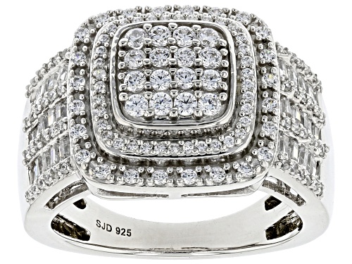 Photo of Bella Luce® 1.70ctw White Diamond Simulant Platinum Over Sterling Silver Ring (1.17ctw DEW) - Size 7