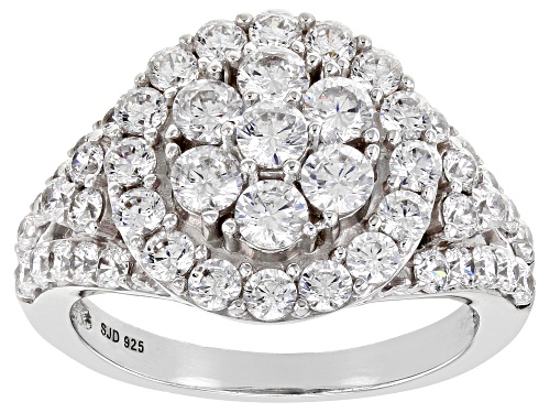 Photo of Bella Luce® 3.85ctw White Diamond Simulant Platinum Over Sterling Silver Ring(2.33ctw DEW) - Size 7