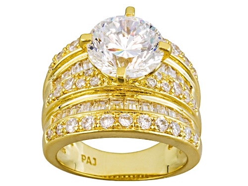 Bella Luce ® Eterno ™ Dillenium Cut 9.39ctw 18k Yellow Gold Over Sterling Silver Ring - Size 8
