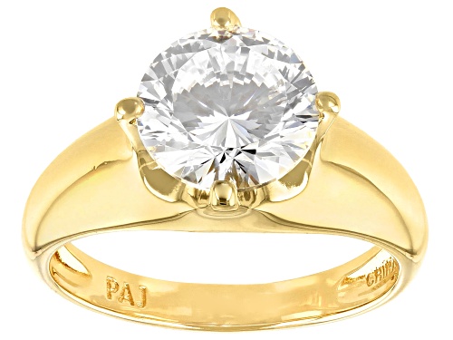 Photo of Bella Luce® Dillenium 4.59ct Round 18k Yellow Gold Over Sterling Silver Ring - Size 7